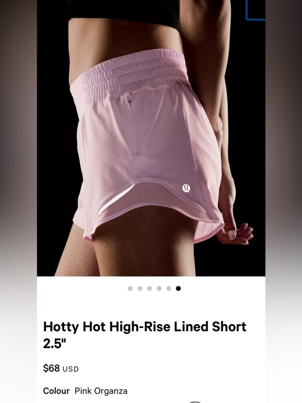 SOLD OUT Lululemon pink hotty hot shorts 4” size 6 - Picture 16 of 16